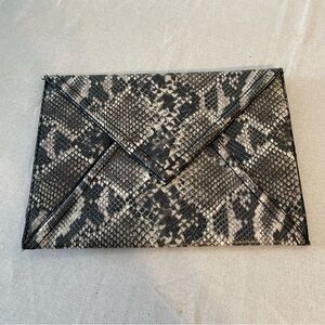 H&M Faux Snakeskin Envelope Clutch GUC